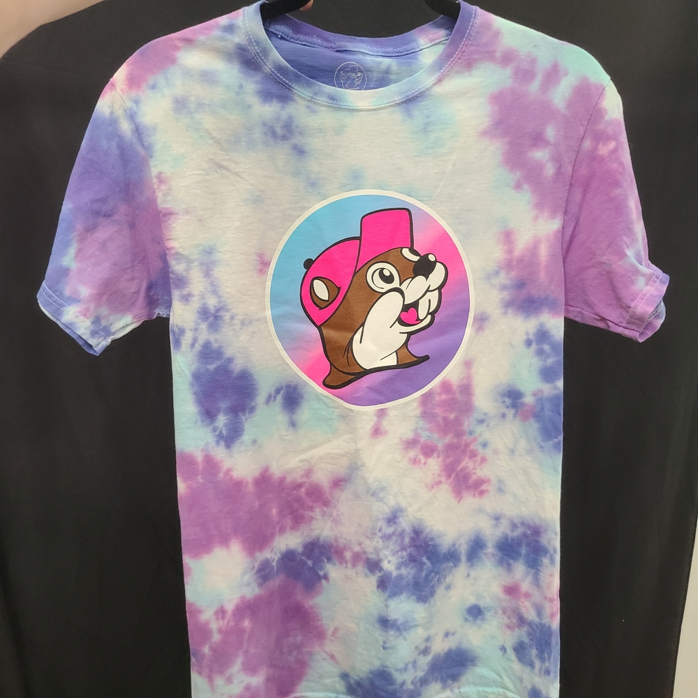 Tye-Dye T-Shirt with Cartoon Graphic